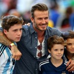 David Beckham Car Crash 2014 with Son Brooklyn Pictures