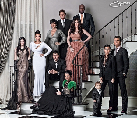 Kardashian Family Christmas Card 2010