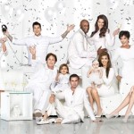 Kardashian Family Christmas Cards 2013-14, Kim, Kourtney and Khloe Dress Pictures