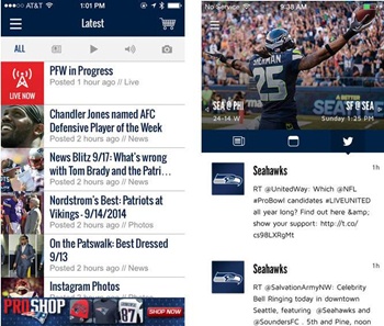 Official Patriots and Seahawks Apps