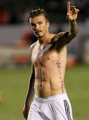 David Beckham wymiary ciała