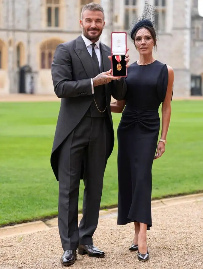 David Beckham displaying his physique