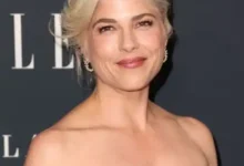 Actress Selma Blair close-up at an event