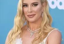 Heidi Montag blonde headshot smiling at an event