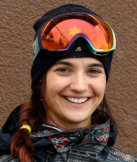 Snowboarder Brenna Huckaby