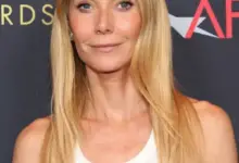 Gwyneth Paltrow's distinctive blue eyes and blonde hair