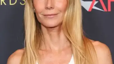 Gwyneth Paltrow's distinctive blue eyes and blonde hair