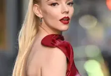 Anya Taylor-Joy portrait with blonde hair